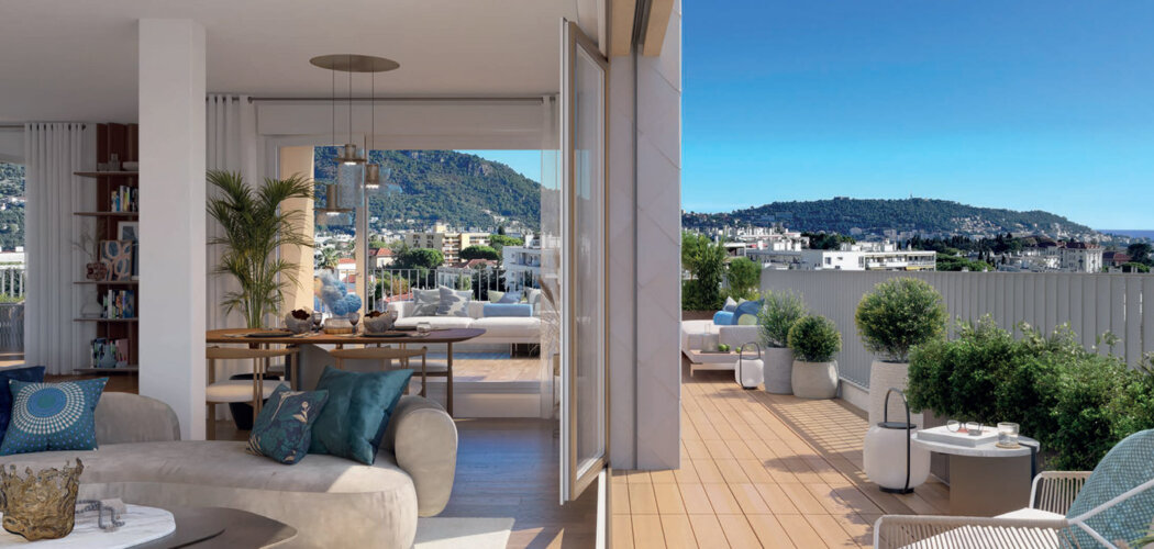 Programme immobilier neuf LES PANORAMAS CIMIEZ - Nice Cimiez vivre avec vues panoramiques dans un cadre résidentiel (06000) - Référence : 14176