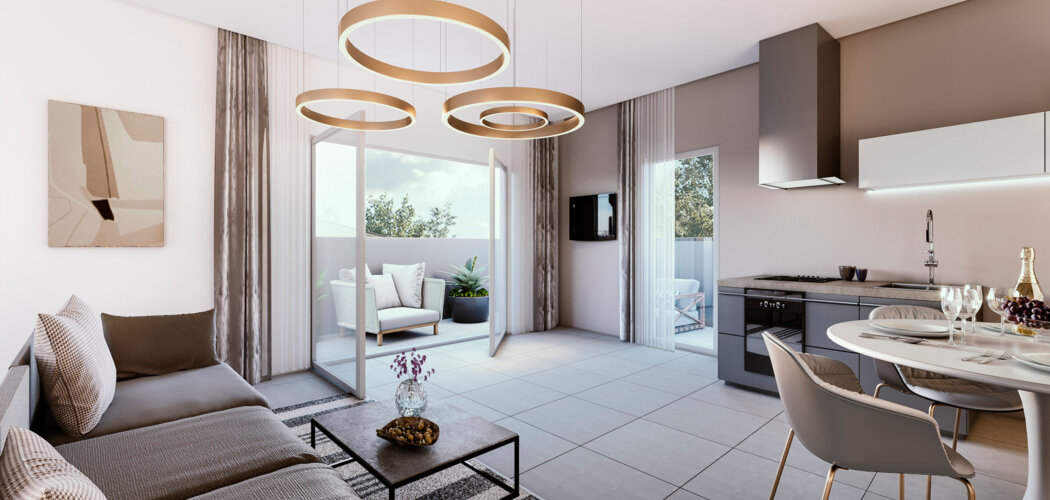 Programme immobilier neuf DE LA TERRE A LA LUNE - Nîmes : appartements neufs du 2 au 4 pièces en quartier calme (30000) - Référence : 11402