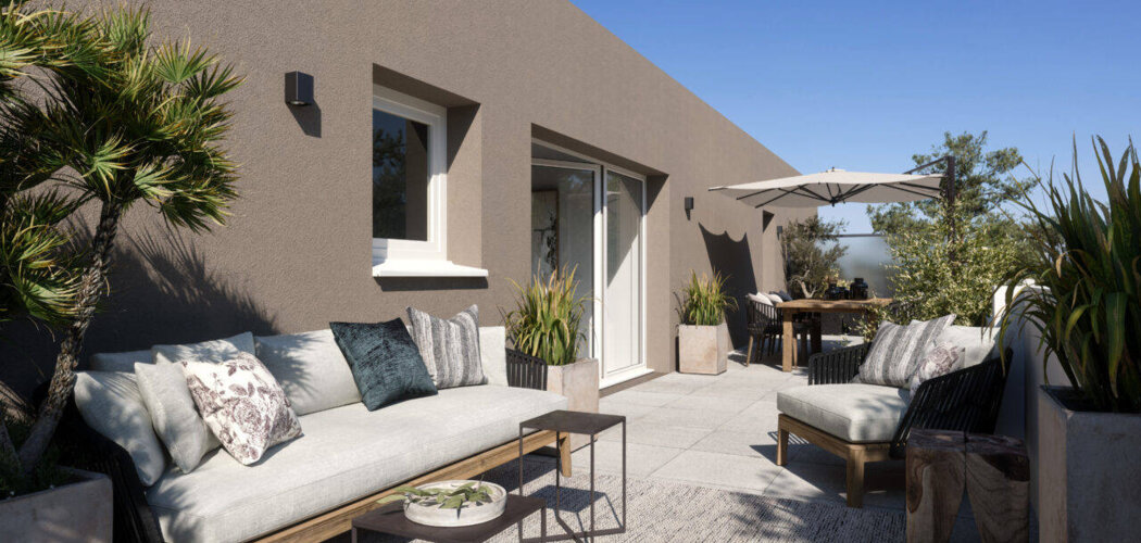 Programme immobilier neuf Les Terrasses du Colisée - Nîmes : Appartements T2–T4 avec terrasses, parking sécurisé et proximité centre-ville et tram’bus (30000) - Référence : 14734
