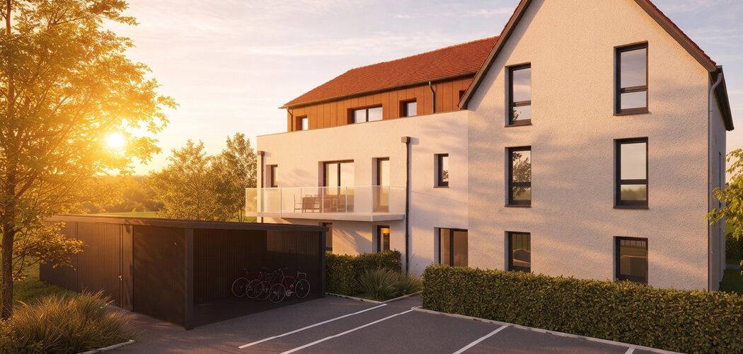 Programme immobilier neuf LES RIVES DU MUHLBACH - Oberschaeffolsheim, appartements du 2 au 4 pièces près de Strasbourg (67203) - Référence : 17689