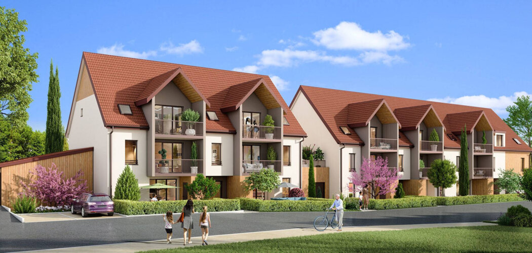 Programme immobilier neuf LE CLOS AM'BERG - Odratzheim : Appartements T2–T4 avec jardins, balcons et garages au cœur du village (67520) - Référence : 5935
