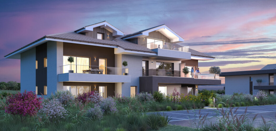 Programme immobilier neuf RESONANCE - Ornex : appartements neufs T2–T4 à 20 min de Genève (01210) - Référence : 12988