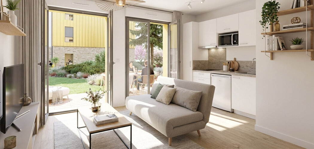 Programme immobilier neuf RUBIX - Oullins-Pierre-Bénite studios étudiants métro ligne B (69600) - Référence : 15985