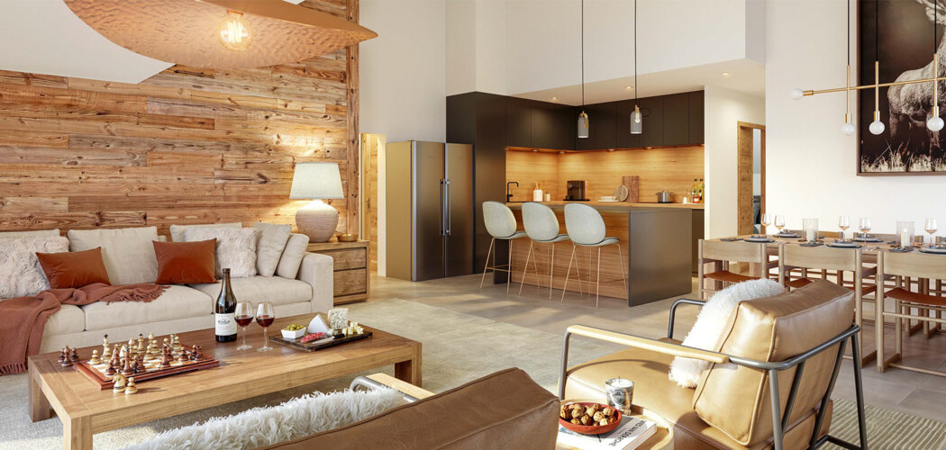 Programme immobilier neuf Les balcons d'argent - Oz 3300 résidence au pied des pistes en pleine nature (38114) - Référence : 17530