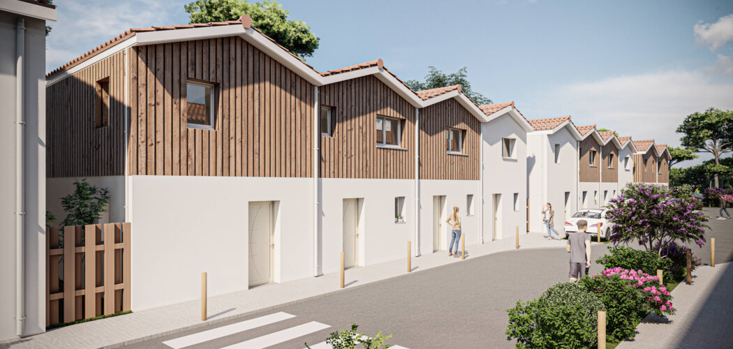 Programme immobilier neuf Carré Bel Air - Parempuyre : Maisons T3–T4 avec jardins privatifs, parking sécurisé et proximité commerces (33290) - Référence : 7087