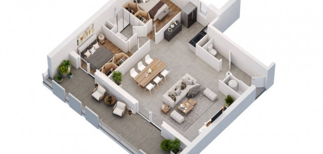 Programme immobilier neuf Les Terrasses de Parentis - Parentis-en-Born : appartements neufs du studio au 3 pièces à 150 m de la Place de l’église (40160) - Référence : 15465
