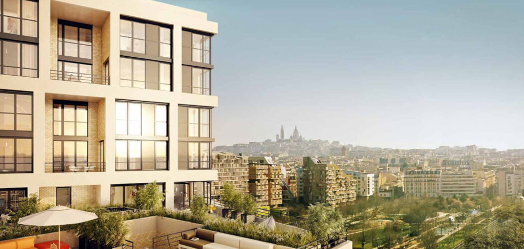 Programme immobilier neuf DIMENSION - Paris 17e : 64 appartements T1–T5 avec vues sur la Tour Eiffel et transports dans le quartier Batignolles-Monceau (75017) - Référence : 174