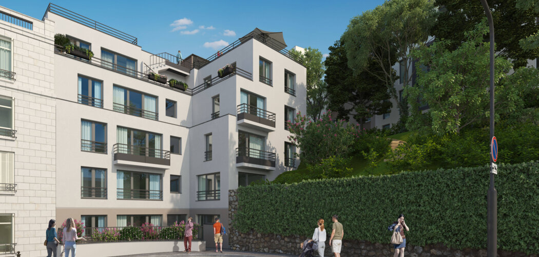 Programme immobilier neuf PALAZZO - Paris 19 : Appartements studio–T4 avec plancher chauffant, RT2012 et proximité Parc des Buttes-Chaumont (75019) - Référence : 6694
