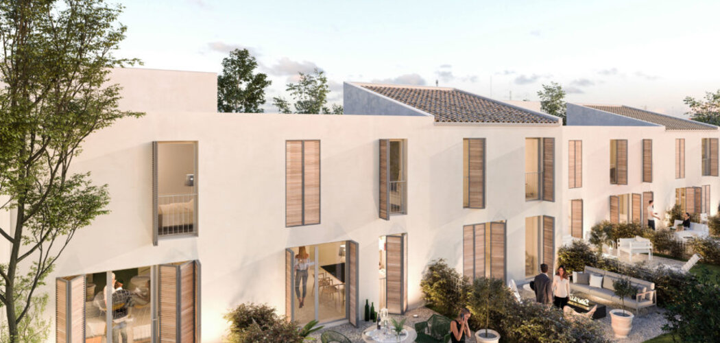 Programme immobilier neuf LE CLOS DES ETOILES - Pérols : 12 maisons neuves T4 avec jardins privatifs près des plages (34470) - Référence : 2576