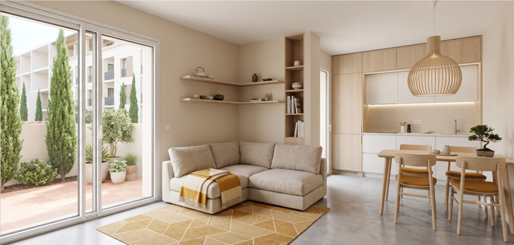 Programme immobilier neuf L'écrin du Poète - Pertuis : appartements neufs du 2 au 3 pièces en cœur de ville (84120) - Référence : 15030
