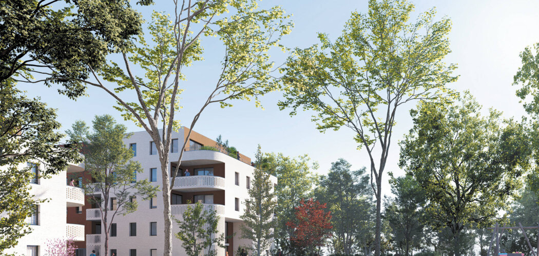 Programme immobilier neuf Les Jardins de Célan - Pessac : Appartements T2–T5 avec terrasses, jardin commun et proximité emplacement arboré (33600) - Référence : 14621