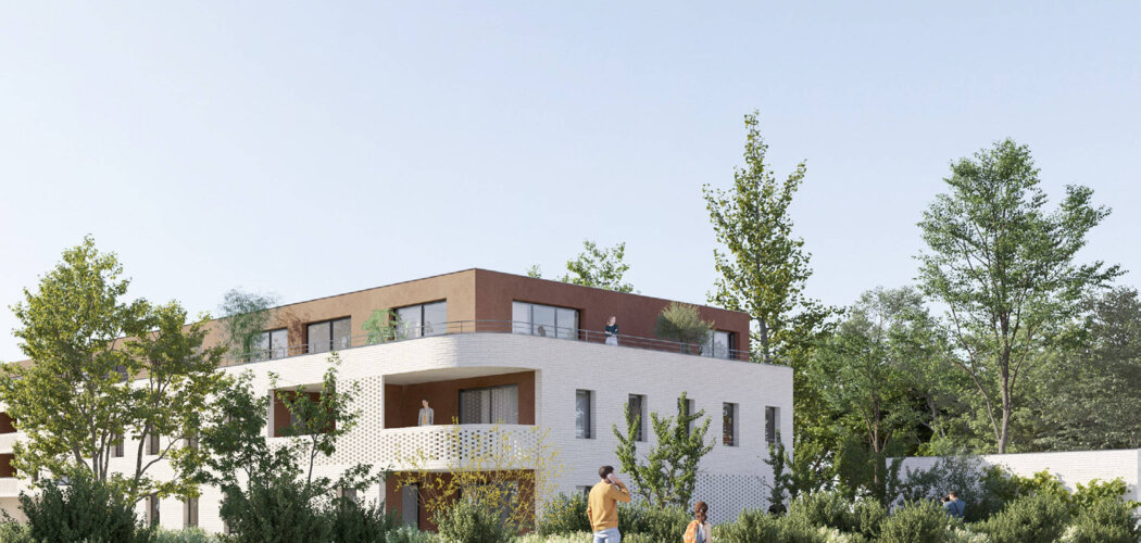 Programme immobilier neuf Les Jardins de Célan - Pessac : Appartements T2–T5 avec terrasses, jardin commun et proximité emplacement arboré (33600) - Référence : 14621