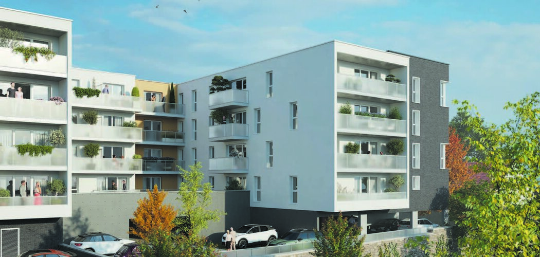 Programme immobilier neuf Les Balcons d'Aristide - Petit-Couronne : 74 appartements neufs 1 à 3 pièces à 15 min du centre historique de Rouen (76650) - Référence : 16012