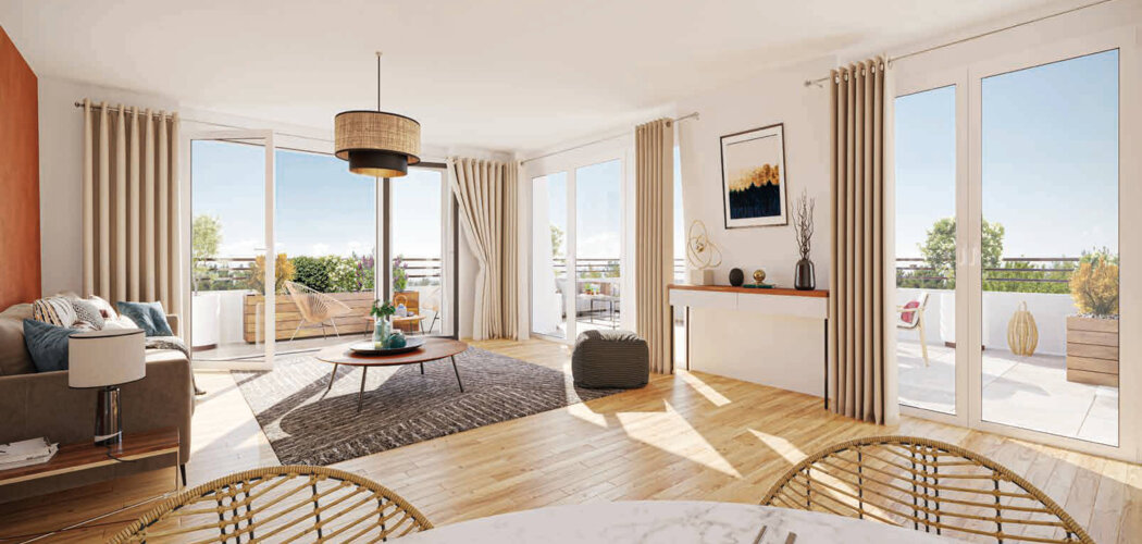 Programme immobilier neuf Les Terrasses d'Albane - Pontault-Combault : appartements neufs du 2 au 4 pièces proche des commerces (77340) - Référence : 15026