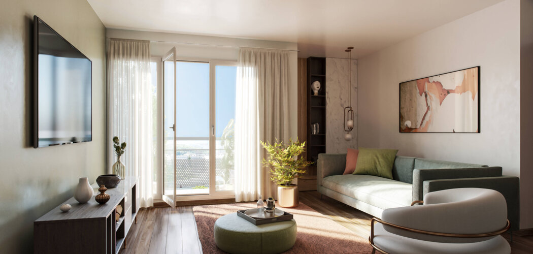 Programme immobilier neuf COEUR ROSA - Pontoise : appartements neufs du studio au 5 pièces proche des bords de l’Oise (95000) - Référence : 14995