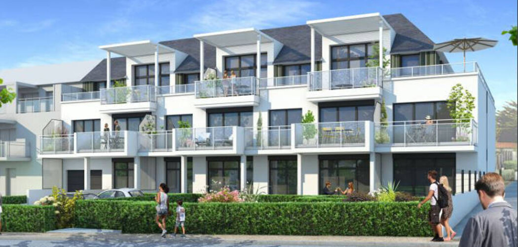 Programme immobilier neuf Fleur du Littoral - Pornichet : Appartements T2–T4 avec terrasses, vue mer et ambiance conviviale à 50 m de la plage Sainte-Marguerite (44380) - Référence : 14214