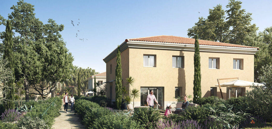 Programme immobilier neuf DOMAINE CASTILLON - Port-de-Bouc : Maisons T3–T5 avec jardins privatifs, proximité forêt de Castillon et cadre naturel (13110) - Référence : 14389