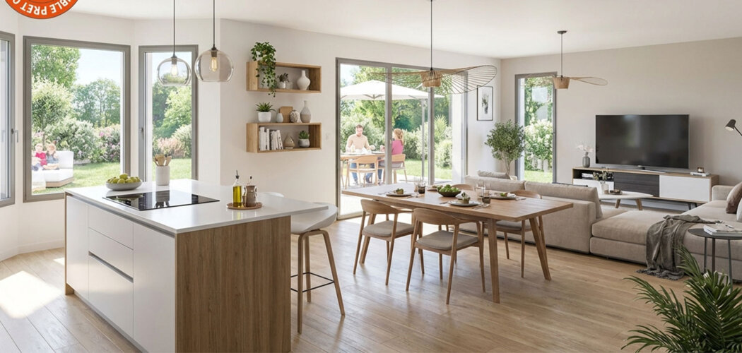 Programme immobilier neuf Villas CELESTINE (TRANCHE 2) - Publier maisons contemporaines proches du Lac Léman (74500) - Référence : 17028