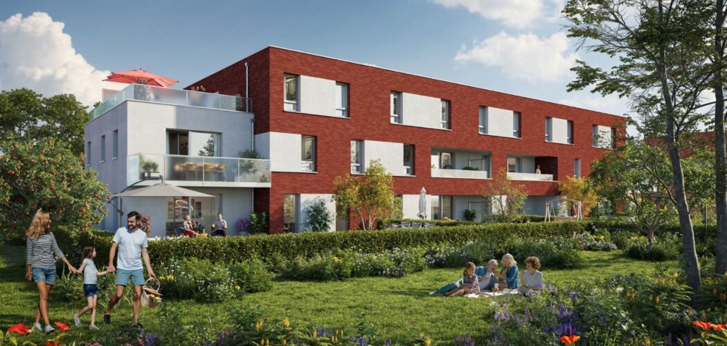 Programme immobilier neuf L'Exclusif - Quesnoy-sur-Deûle : appartements neufs proche véloroute et bords de Deûle (59890) - Référence : 10151