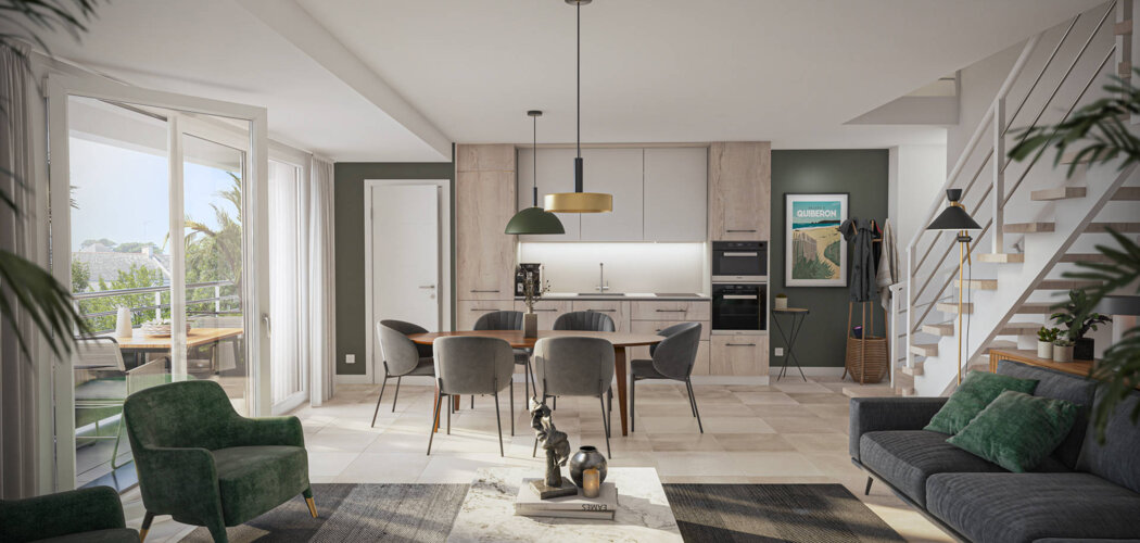 Programme immobilier neuf PORT HALIGUEN - QUIBERON - Quiberon : Appartements T2–T4 avec terrasses, parking et proximité plage Porigo (56170) - Référence : 14553
