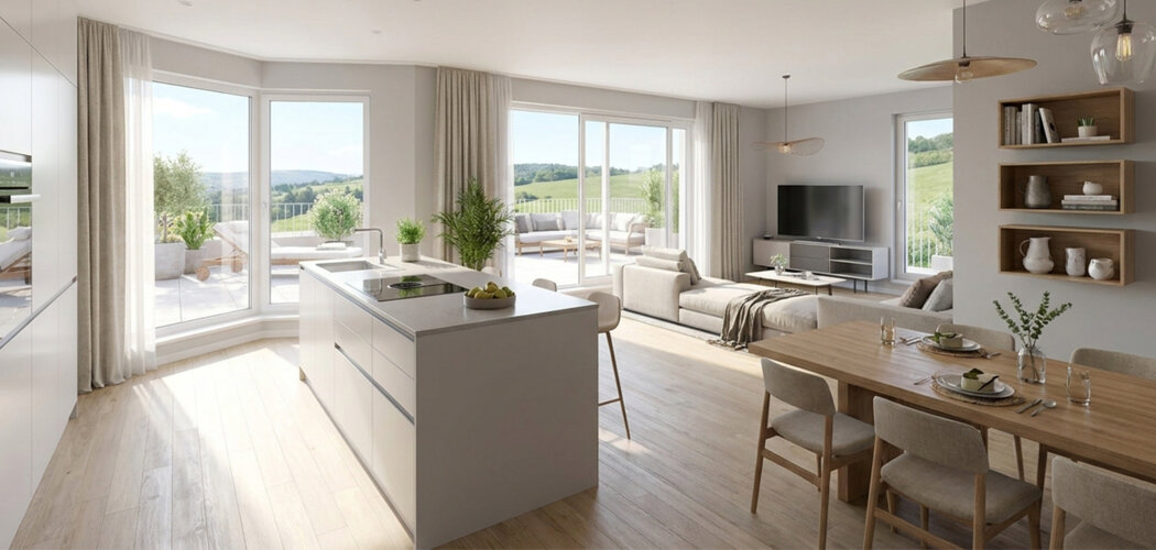 Programme immobilier neuf LES TERRASSES DU VALLON - BAT A - Quimper appartements neufs à 5 min de la gare (29000) - Référence : 17711