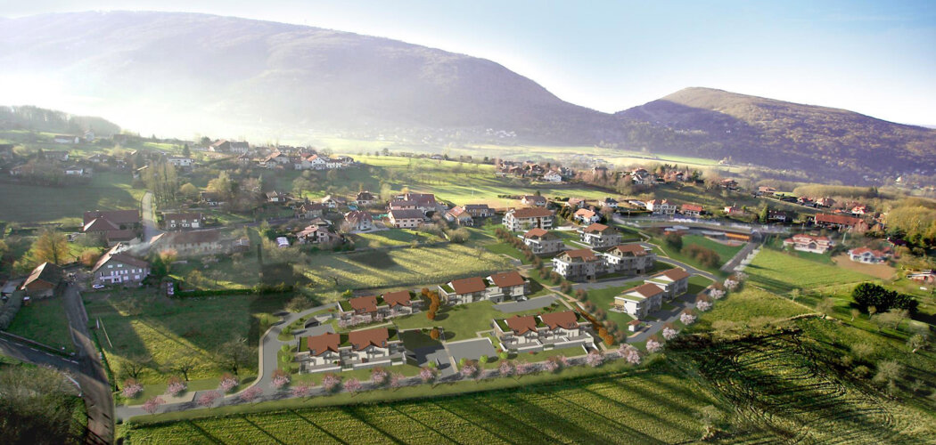 Programme immobilier neuf LE CHATENAY - Reignier-Esery : Appartements T2–T4 avec terrasses, balcons et isolation haute performance au pied du Club de Golf (74930) - Référence : 4658