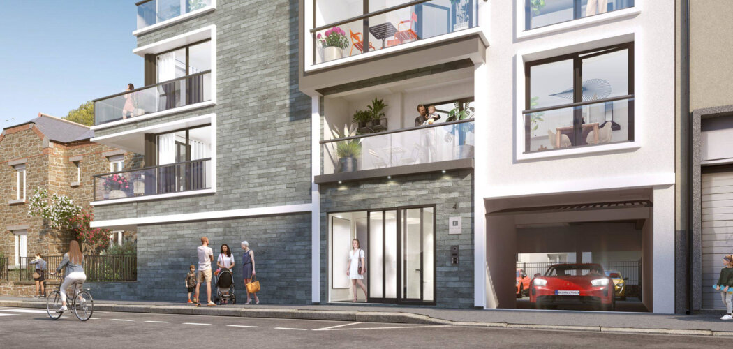 Programme immobilier neuf Le Cours des Lices - Rennes : 12 appartements neufs dans le quartier des Lices, architecture moderne et confort domotique (35000) - Référence : 15189