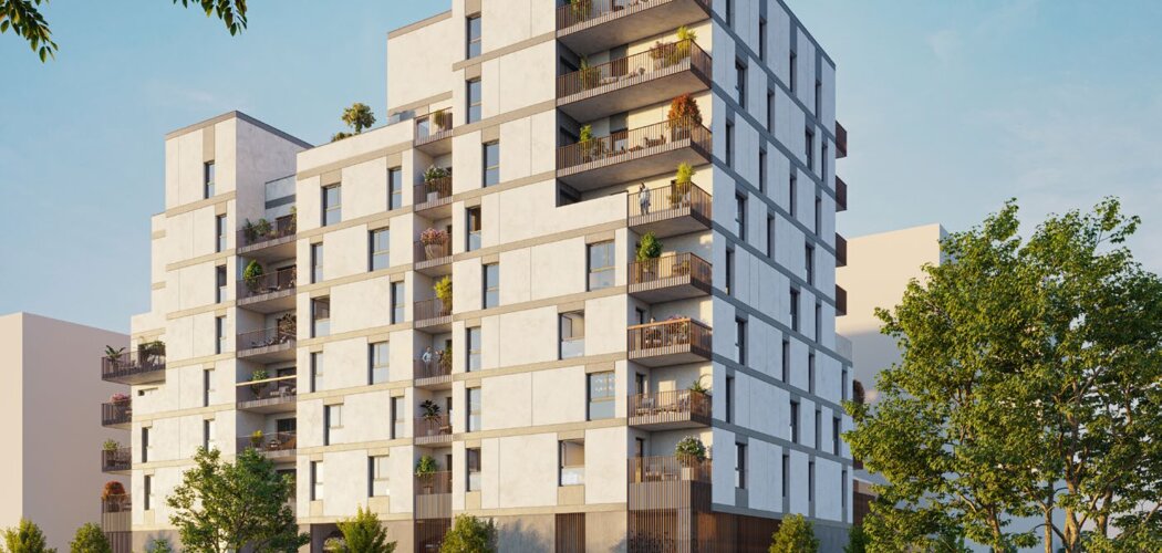 Programme immobilier neuf AROMATIQUE -  Rennes : 26 appartements neufs du 2 au 4 pièces en quartier Baud Chardonnet (35000) - Référence : 14906