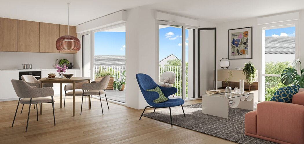 Programme immobilier neuf Eclat - Rennes : 32 appartements neufs T1–T4 dans le quartier Thabor - Saint Hélier (35000) - Référence : 15903