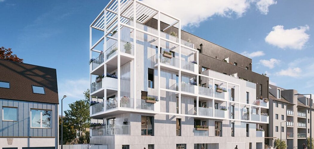 Programme immobilier neuf Eclat - Rennes : 32 appartements neufs T1–T4 dans le quartier Thabor - Saint Hélier (35000) - Référence : 15903