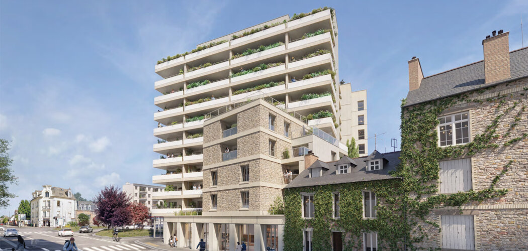 Programme immobilier neuf JARDINS DE BABYLONE - Rennes à deux pas du parc du Thabor et Prairies Saint-Martin (35000) - Référence : 13987