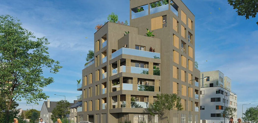 Programme immobilier neuf TRENDY - TVA 20% - Rennes : Appartements studio–T5 avec terrasses, parking sécurisé et proximité métro et parc des Gayeulles (35000) - Référence : 14671