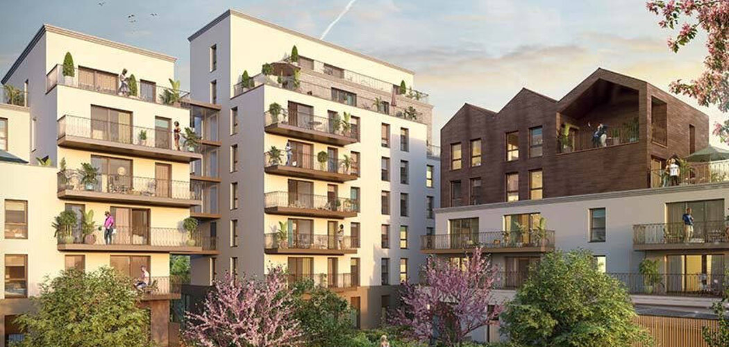 Programme immobilier neuf PALOMA - Rennes : Appartements studio–T5 avec terrasses, salles de bain équipées et parking dans le secteur Saint-Hélier (35000) - Référence : 14261