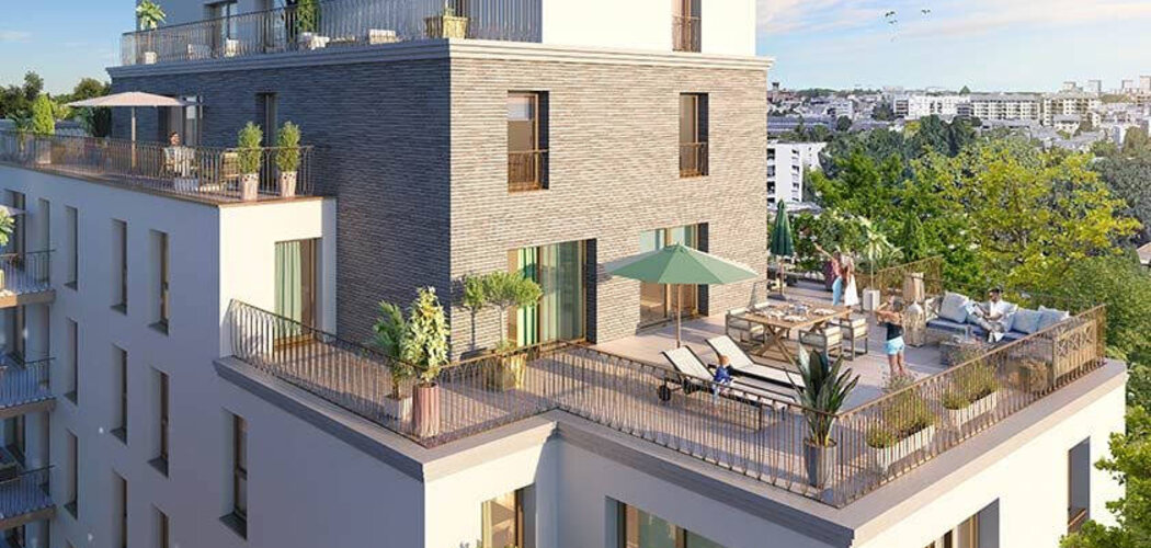 Programme immobilier neuf PALOMA - Rennes : Appartements studio–T5 avec terrasses, salles de bain équipées et parking dans le secteur Saint-Hélier (35000) - Référence : 14261