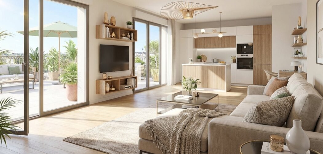 Programme immobilier neuf PALOMA - Rennes : Appartements studio–T5 avec terrasses, salles de bain équipées et parking dans le secteur Saint-Hélier (35000) - Référence : 14261