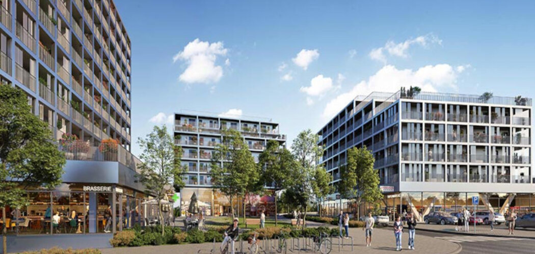 Programme immobilier neuf L'ESPLANADE - Rennes : Appartements T2–T4 avec terrasses, balcons et bornes électriques dans le quartier Le Landry (35000) - Référence : 14217