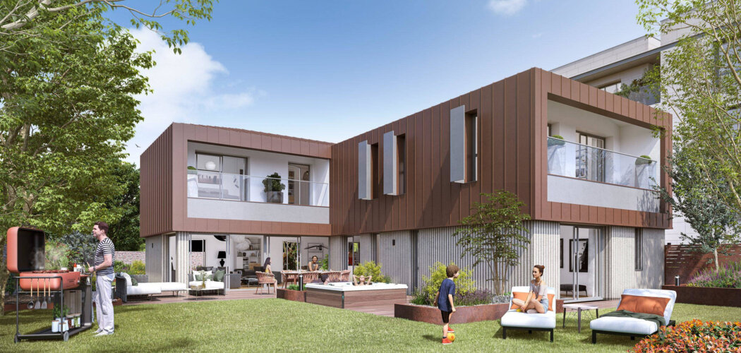Programme immobilier neuf Le Parc Sainte-Sophie - Rennes : Appartements T2–T5 et maisons d’architecte avec terrasses, jardins privatifs et proximité centre-ville (35000) - Référence : 14796