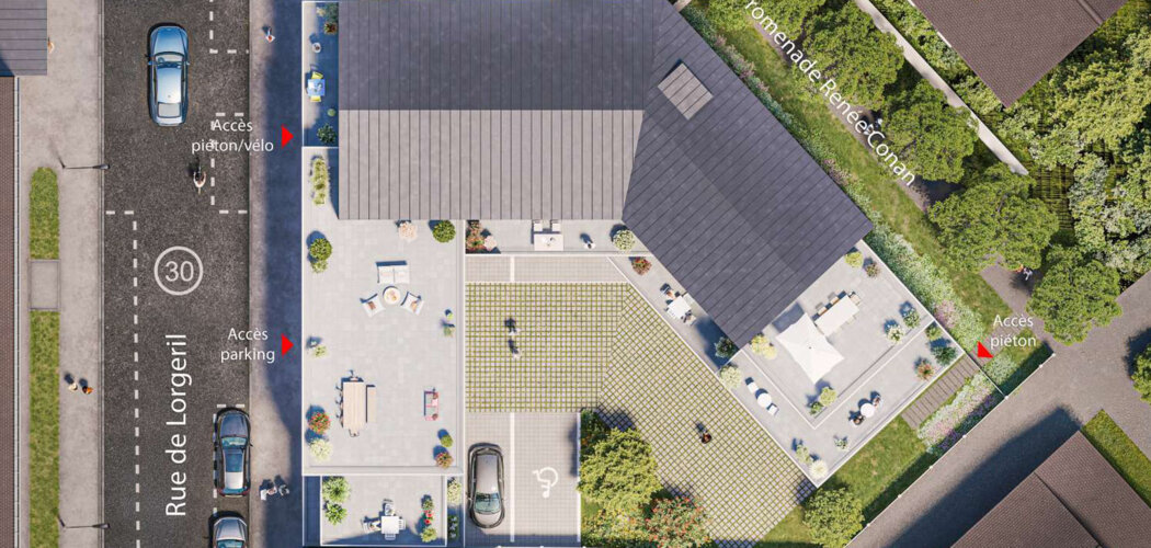 Programme immobilier neuf BRICK LANE - Rennes Bourg-l’Évêque au coeur d' un cadre urbain et verdoyant (35000) - Référence : 17148