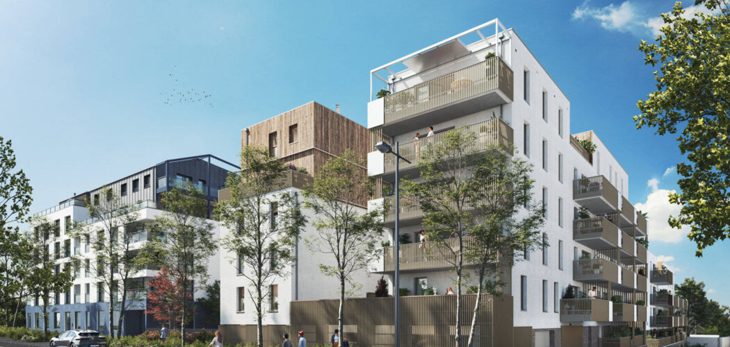 Programme immobilier neuf BOSCO - Rezé : appartements neufs du 2 au 4 pièces à 200m du tram 3 (44400) - Référence : 15250