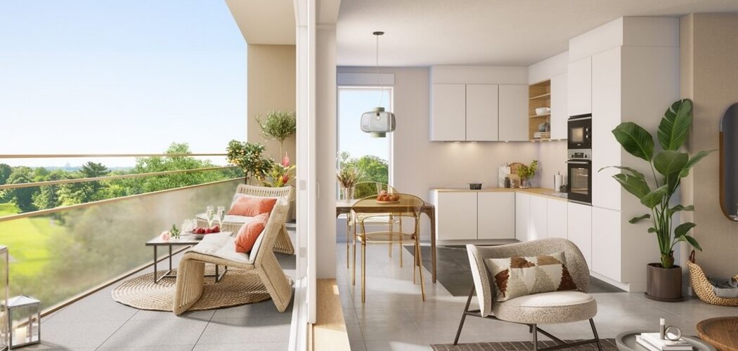 Programme immobilier neuf JARDIN PRIVÉ -  Rillieux-la-Pape : appartements neufs du 2 au 5 pièces en quartier Semailles (69140) - Référence : 15415