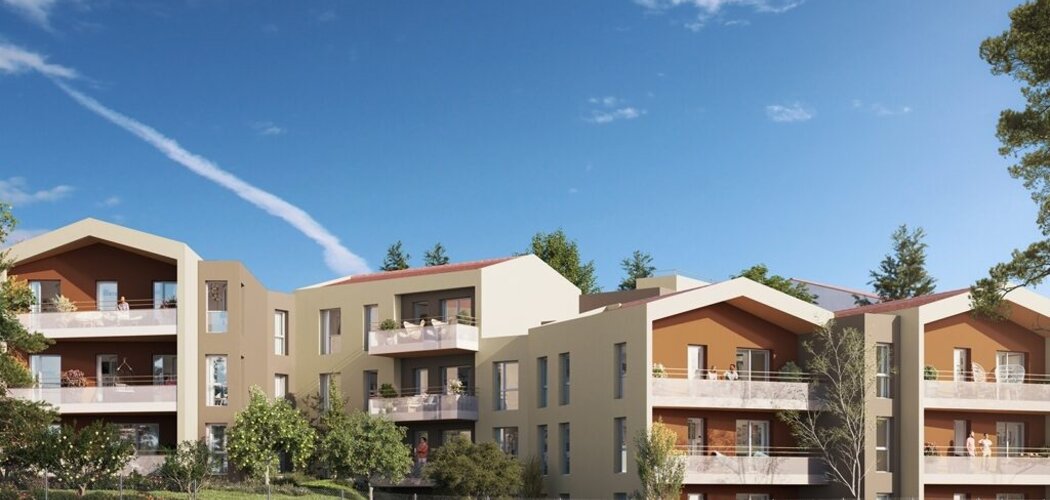 Programme immobilier neuf JARDIN PRIVÉ -  Rillieux-la-Pape : appartements neufs du 2 au 5 pièces en quartier Semailles (69140) - Référence : 15415