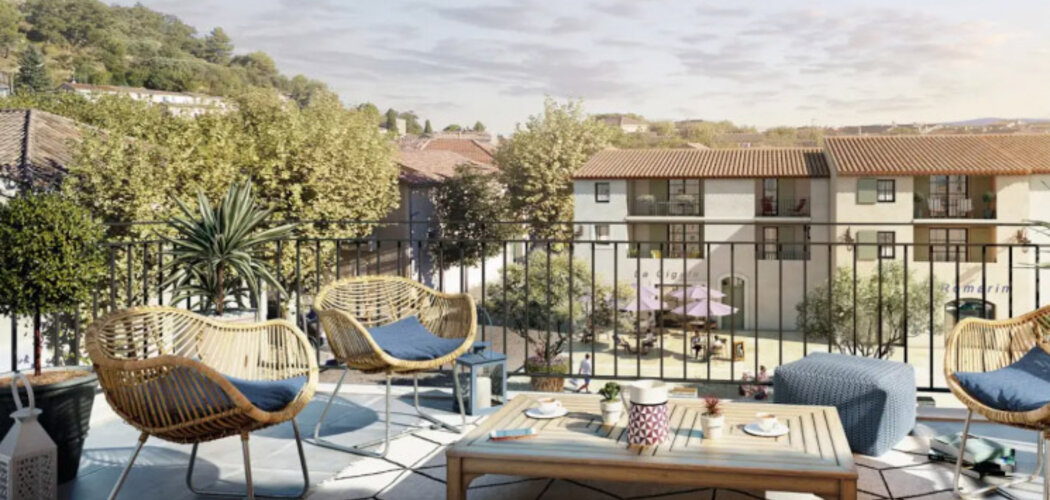 Programme immobilier neuf Carré Soléia - Rognes : Appartements T2–T4 avec loggias, terrasses et parking sécurisé en plein centre du village (13840) - Référence : 14228