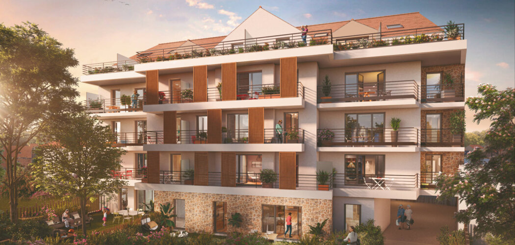 Programme immobilier neuf Le Clos d'Alice - Roissy-en-Brie : 28 appartements neufs T2–T4 en plein centre-ville (77680) - Référence : 9643
