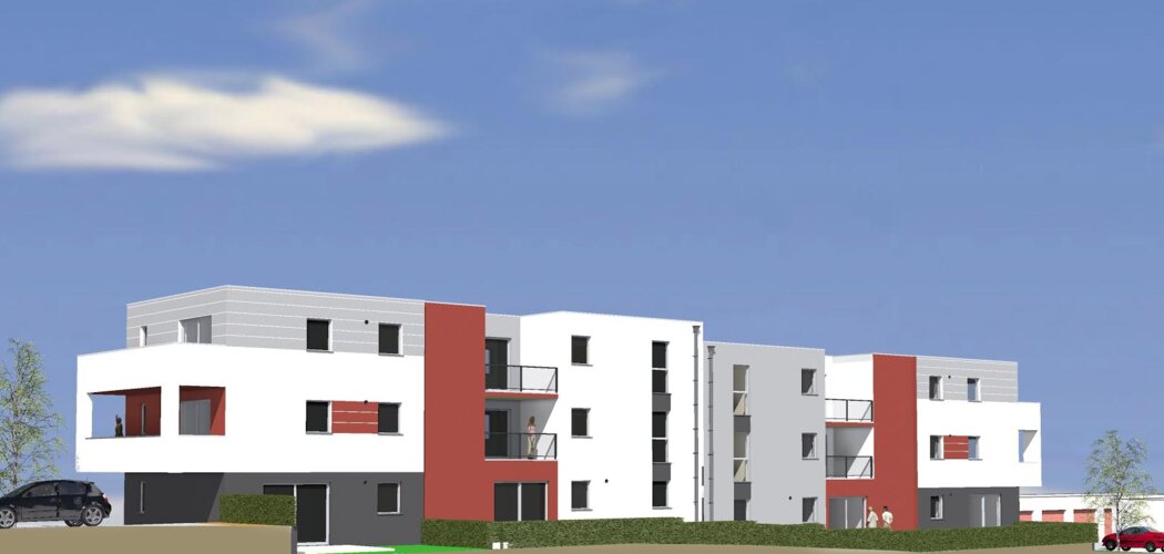 Programme immobilier neuf Résidence Saint Martin - Rombas : 12 appartements T2–T3 avec balcons, terrasses et loggias près de la base de loisirs (57120) - Référence : 136