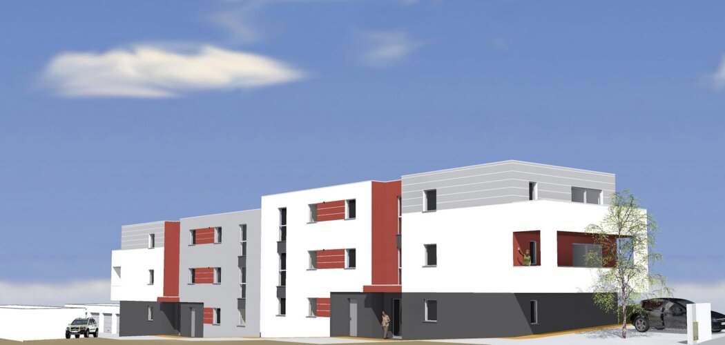 Programme immobilier neuf Résidence Saint Martin - Rombas : 12 appartements T2–T3 avec balcons, terrasses et loggias près de la base de loisirs (57120) - Référence : 136