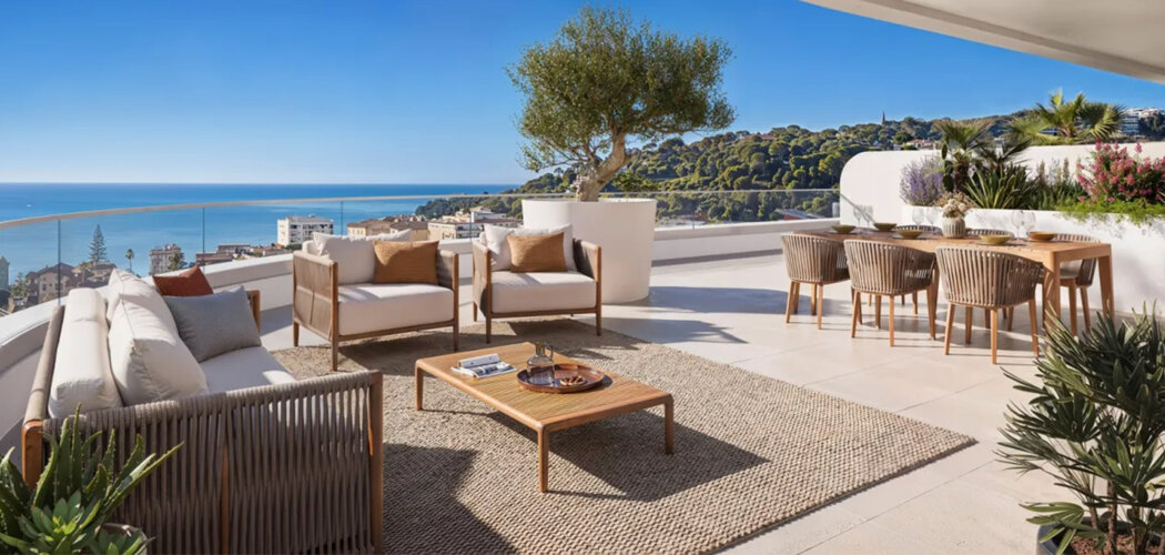 Programme immobilier neuf COEUR DE CARNOLÈS - Roquebrune Cap Martin appartements proches mer dans un parc paysager (06190) - Référence : 17478