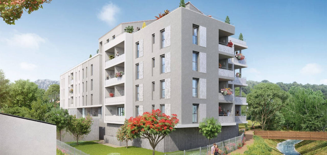 Programme immobilier neuf COTE RIVES - Roquevaire : appartements T2-T3 neufs avec vues sur le massif du Garlaban (13360) - Référence : 2626