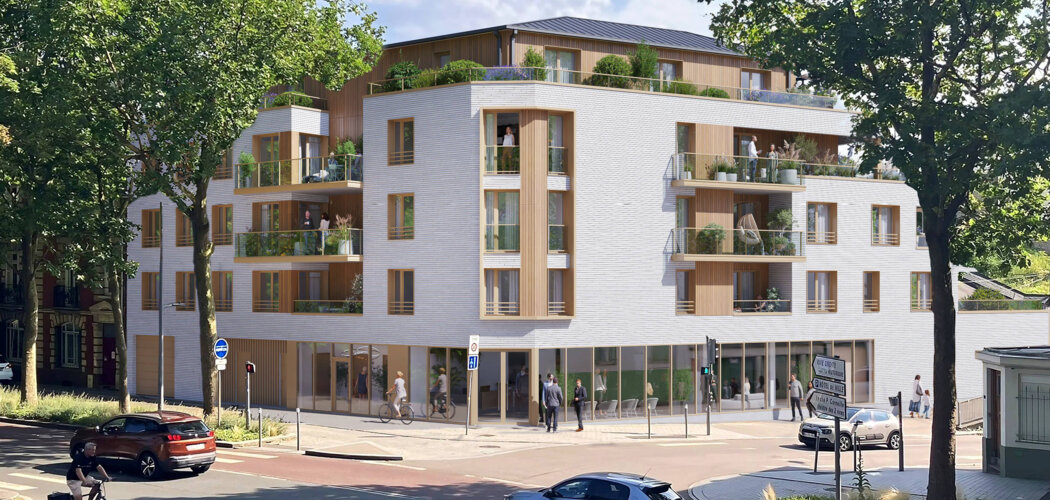 Programme immobilier neuf GREEN CORNER - Rouen à 2 minutes du métro Beauvoisine et du tram T4 (76000) - Référence : 12060
