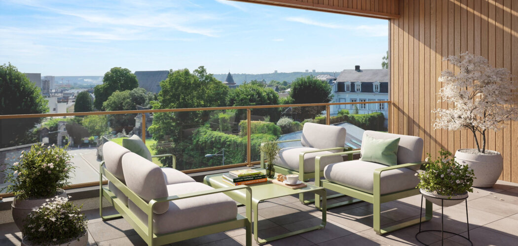Programme immobilier neuf GREEN CORNER - Rouen à 2 minutes du métro Beauvoisine et du tram T4 (76000) - Référence : 12060