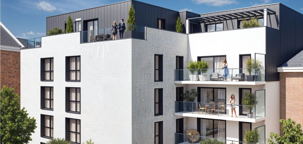Programme immobilier neuf LE MELVILLE - Rouen adresse confidentielle près des quais de Seine (76000) - Référence : 12104